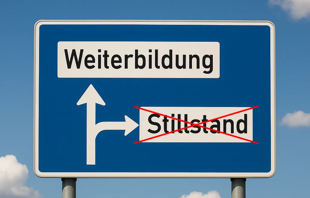 autobahnschild weiterbildung stillstand2 is a Image of Meilensteine autobahnschild-weiterbildung-stillstand2